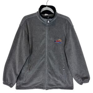 Monterey Bay Dimco‎ Apparel Hoodie Mens Medium Gray Fleece Full Zip Mock Neck